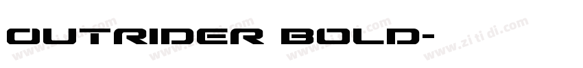 Outrider Bold字体转换